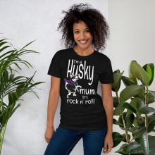 Husky Mum Rock n' Roll (WHtxt) Short-Sleeve Unisex T-Shirt