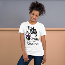 Husky Mum Rock n' Roll (BLtxt) Short-Sleeve Unisex T-Shirt
