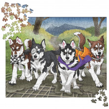 Four Pups Bk 1 520 piece Jigsaw puzzle - USA ONLY